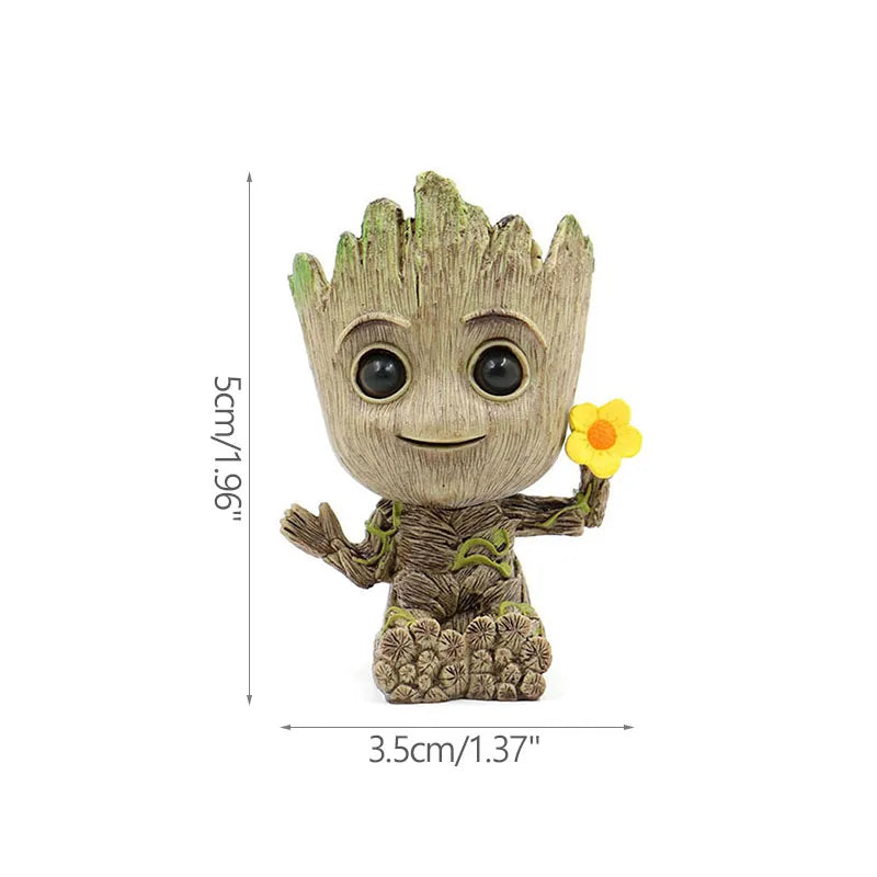 Baby Groot Miniature Figurine - Cute Desktop Decor for Office & Home (5cm)