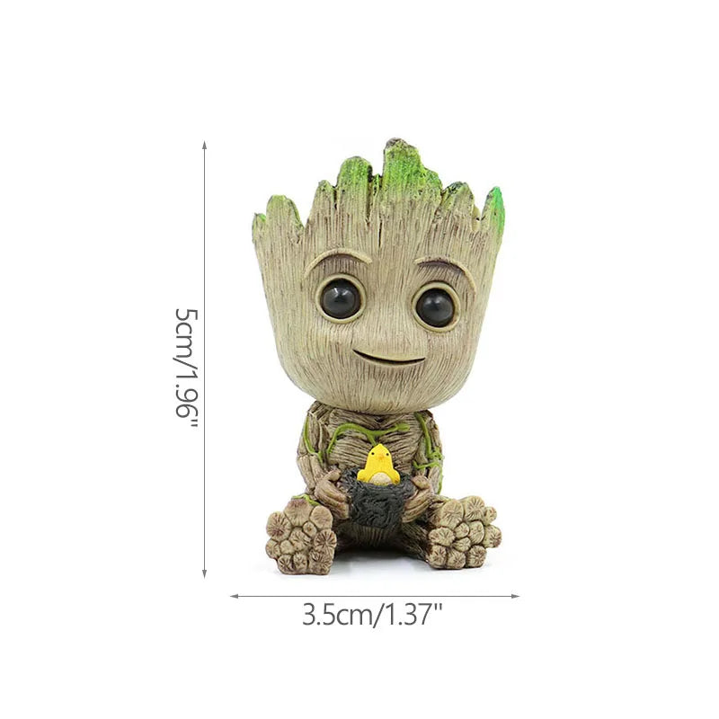 Baby Groot Miniature Figurine - Cute Desktop Decor for Office & Home (5cm)