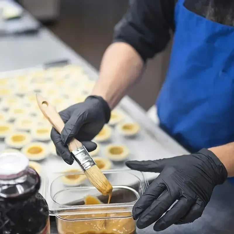 Disposable Nitrile Gloves – Waterproof Black Kitchen & Household Cleaning Gloves