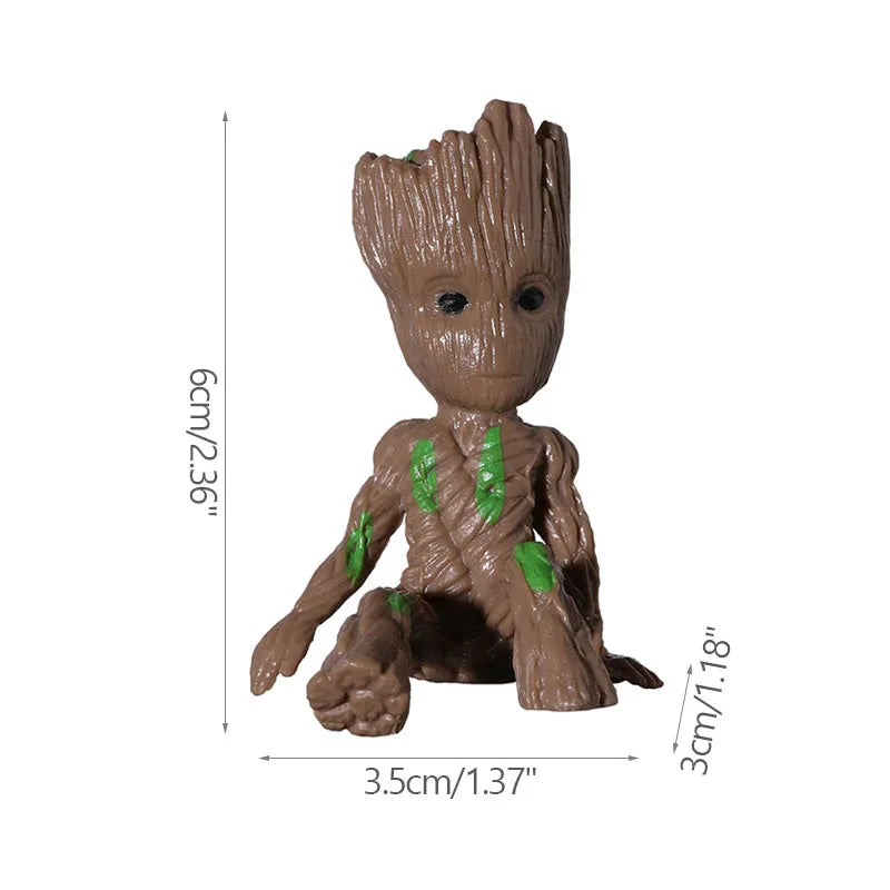 Baby Groot Miniature Figurine - Cute Desktop Decor for Office & Home (5cm)