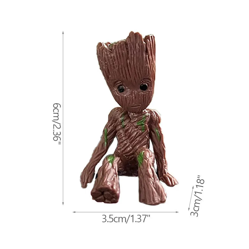 Baby Groot Miniature Figurine - Cute Desktop Decor for Office & Home (5cm)