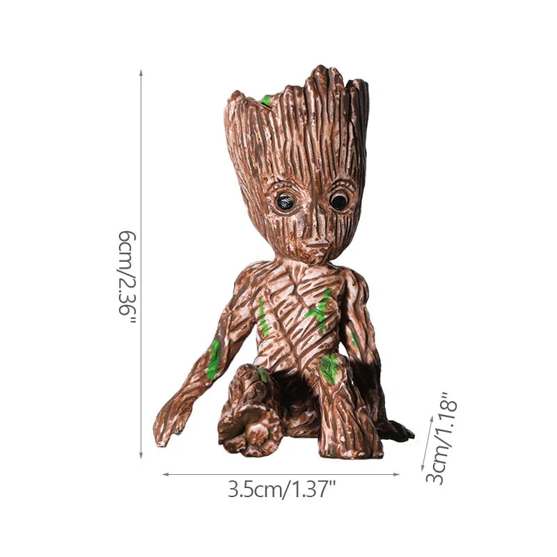Baby Groot Miniature Figurine - Cute Desktop Decor for Office & Home (5cm)