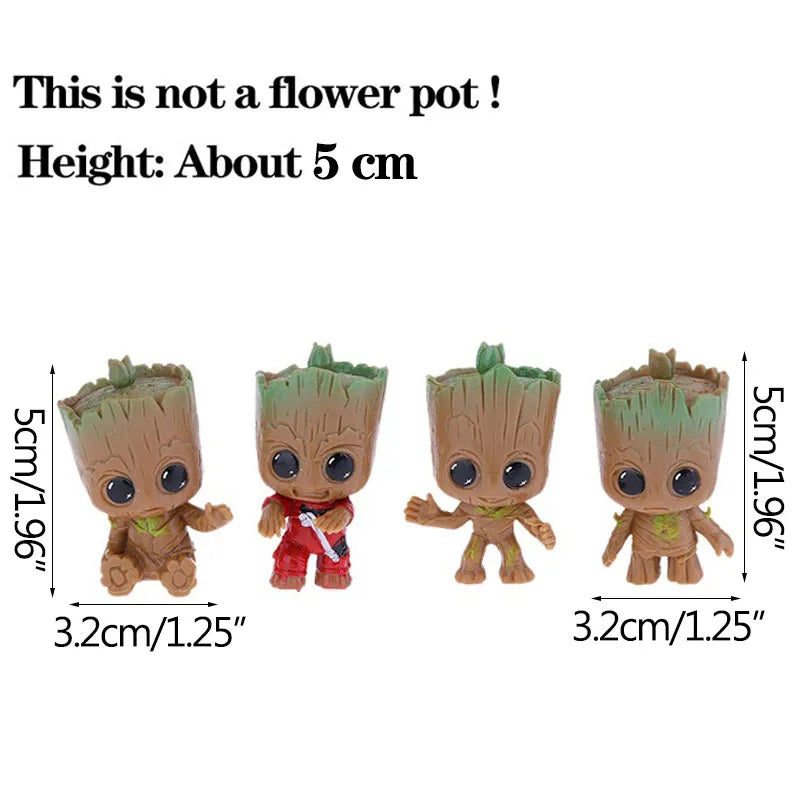 Baby Groot Miniature Figurine - Cute Desktop Decor for Office & Home (5cm)